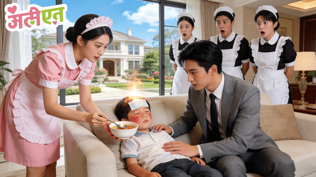 बच्चे ने 100 केयरटेकर्स का खाना नहीं खाया...नौकरानी को देखा और खा लिया!सच आया सामने—वह उसकी माँ थी😲