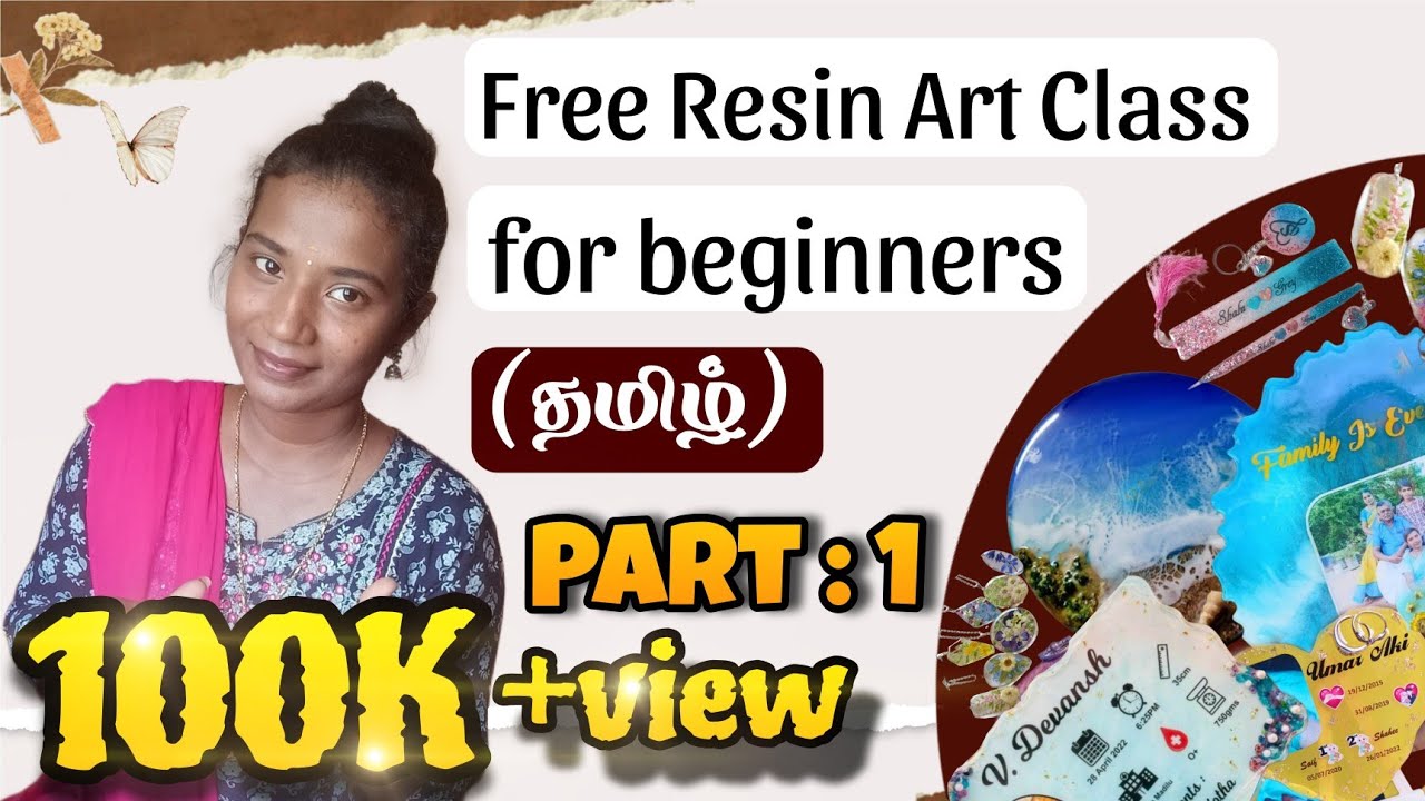 இலவச resin art class : part 1 | resin art for beginners | how to mix resin | resin material details