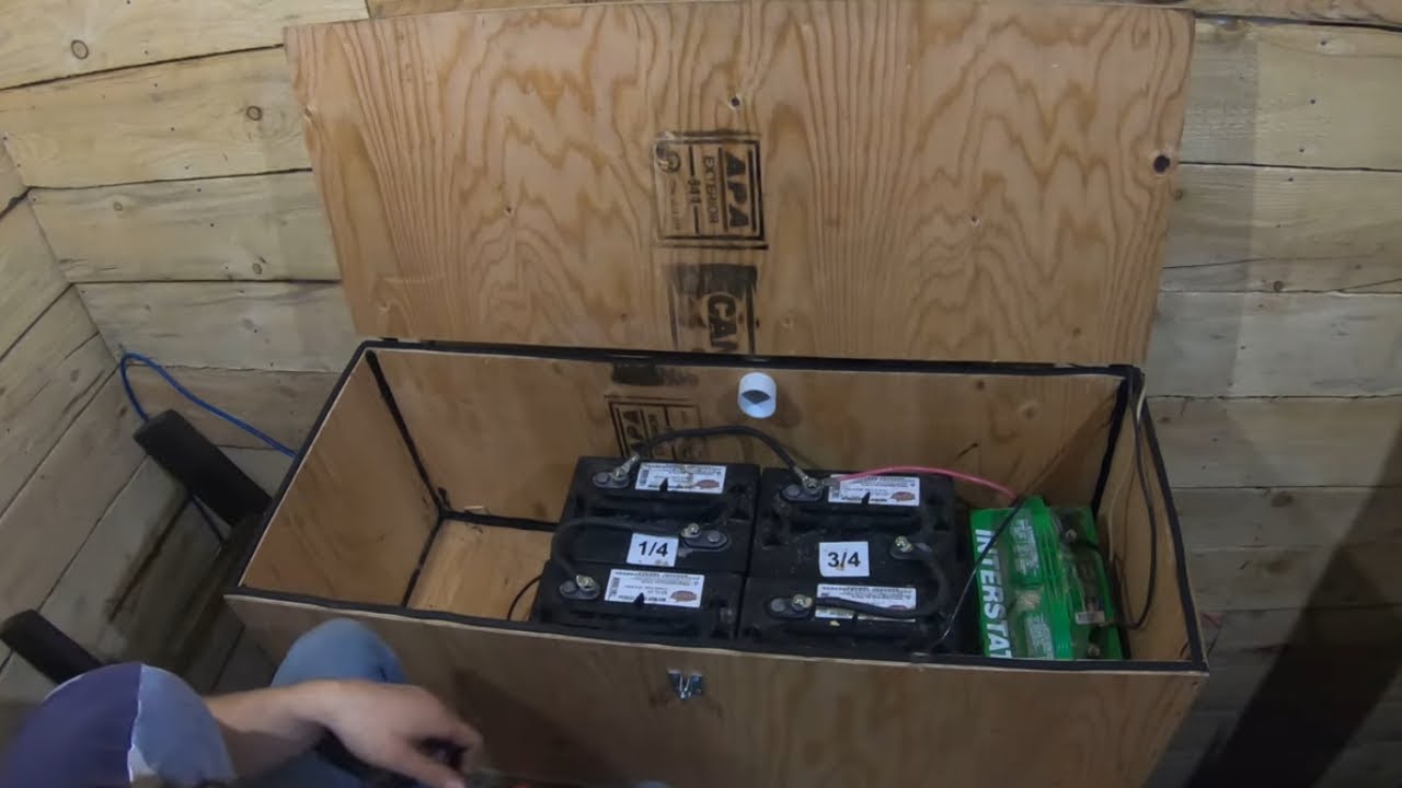 Bushcamp - Offgrid Solar Battery Bank Install and Building a Vented Battery Box