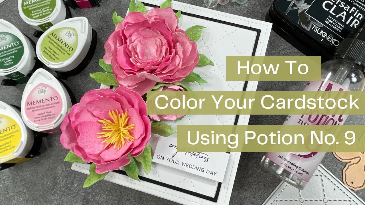 Spellbinders Double & Single Peonies | Create Your Own Colored Cardstock