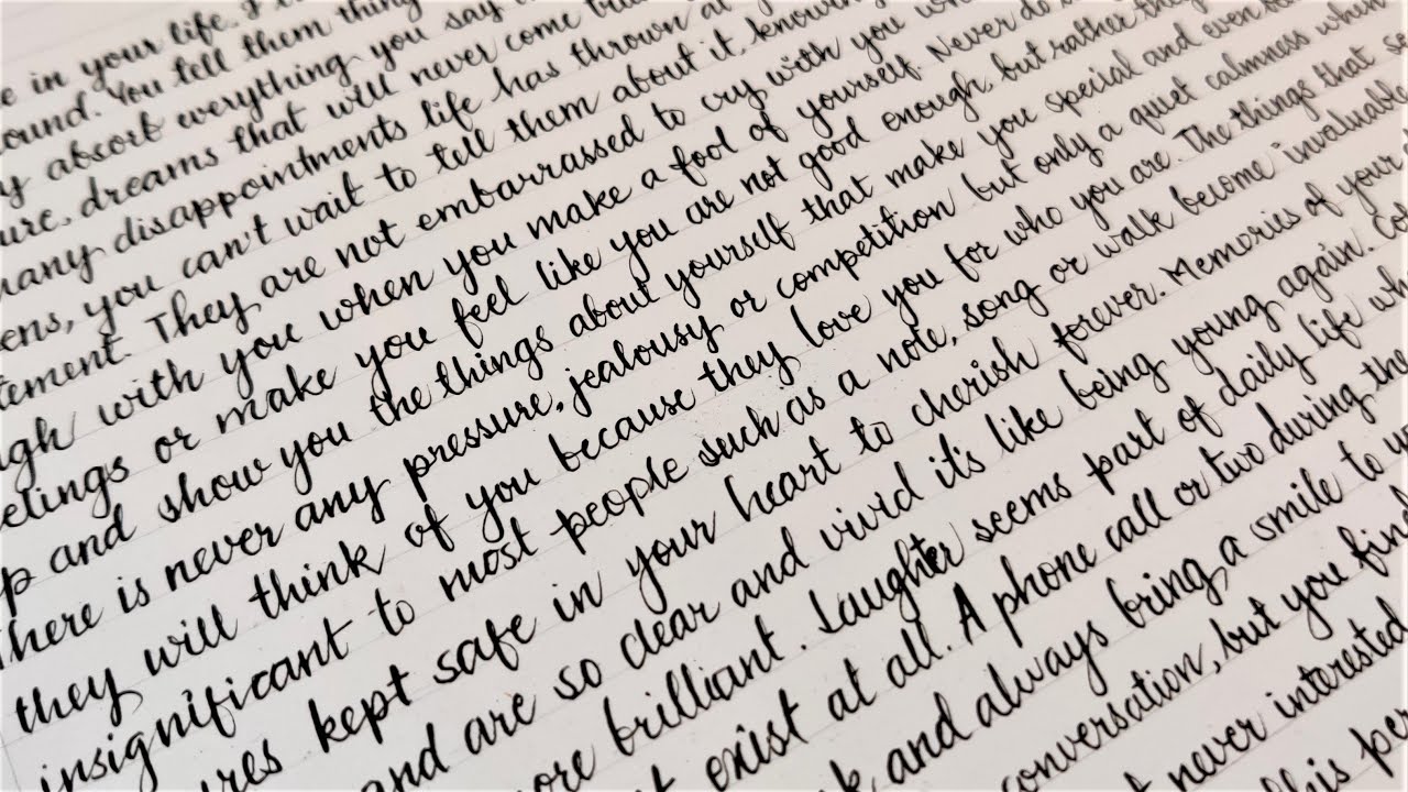 Writing loopy cursive handwriting style | Beautiful Cursive handwriting style in English