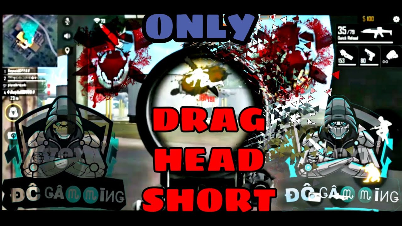 Freefire drag headshort #only head short