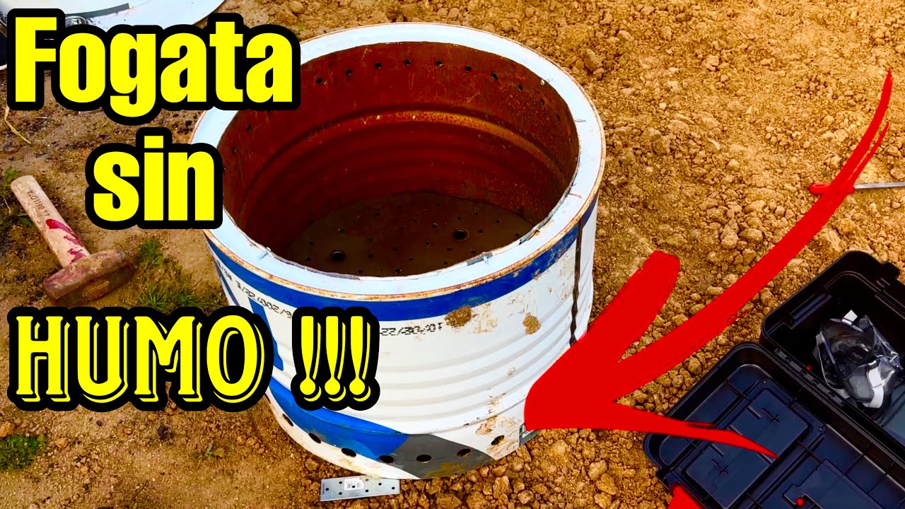 COMO HACER FOGATA sin HUMO  con un bidón de metal / barril / cilindro / tambo / turril