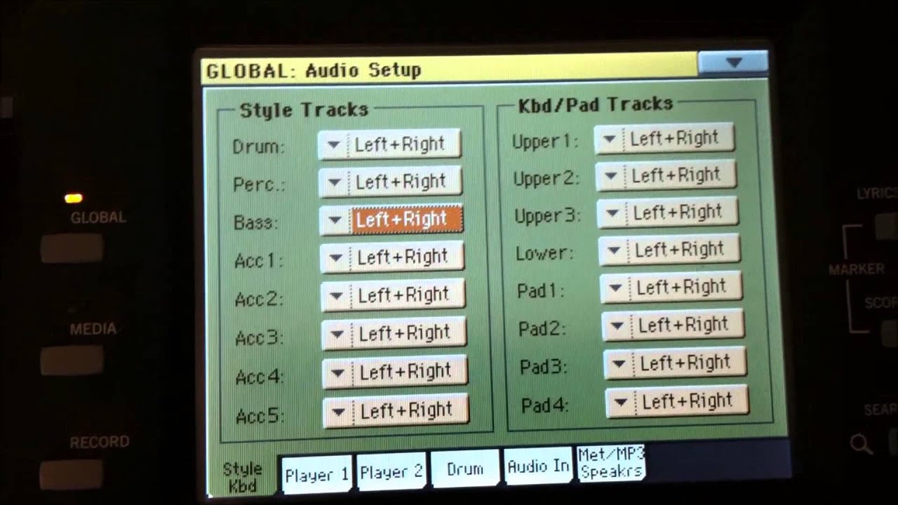 Korg pa3x using  output 1 and 2 by Samer  Jazrawy