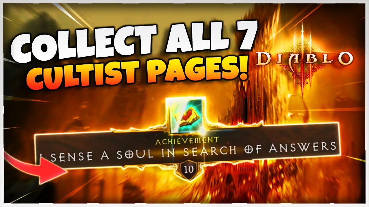 Diablo 3 How to COLLECT ALL 7 of the Cultist Pages in The Darkening of Tristram Event! (Season 27)