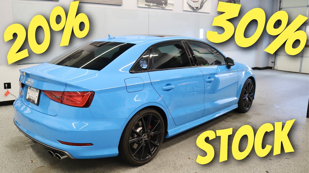 Сравнение тонировки стёкол: 20% против 30% и стандартной | Audi S3
