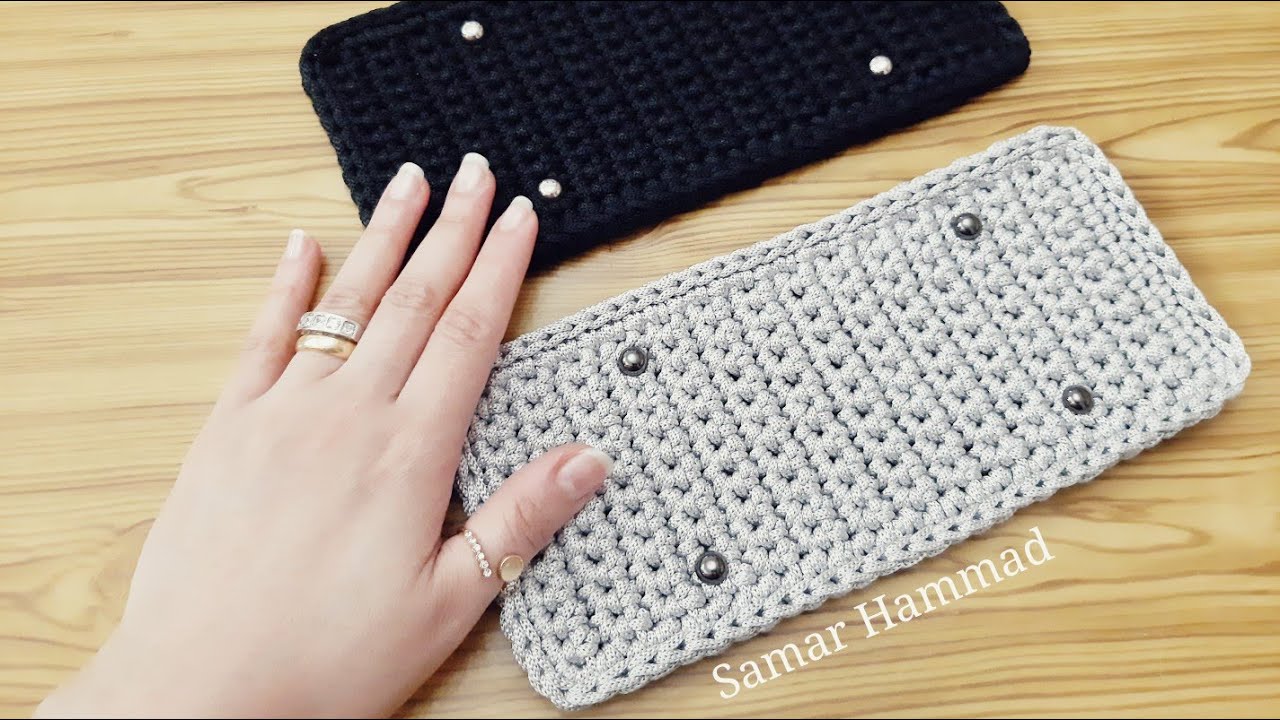 كروشيه قاعدة مستطيل. خيط سلسله أو مكرميه  طريقة(1) Crocheted rectangular base tutorial