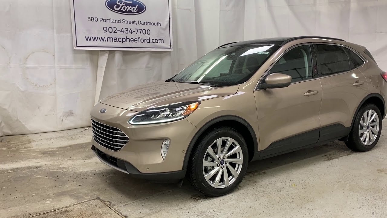 Gold 2021 Ford Escape TITANIUM HYBRID Review   - MacPhee Ford