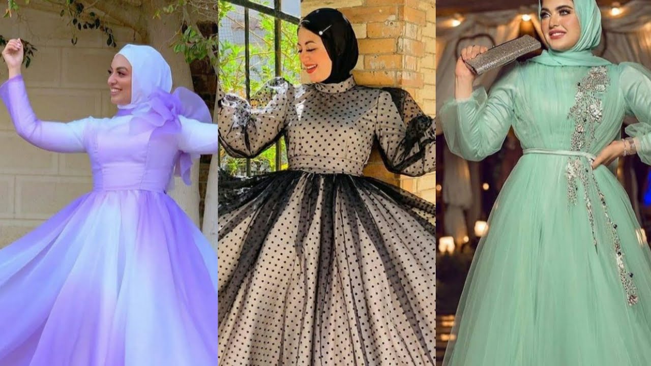 #فساتين سواريه 16 سنه فما فوق للمحجبات موضه 2021 خياليه👗🧡