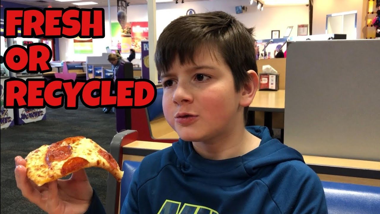 Kid Temper Tantrum Tests Chuck E Cheese Pizza - Is It Recycled?