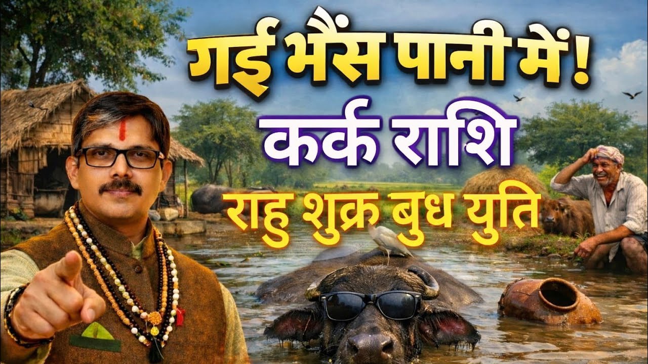 Kark Rashi cancer कर्क राशि शुक्र अष्टम भाव में बुध राहु शुक्र युति।  