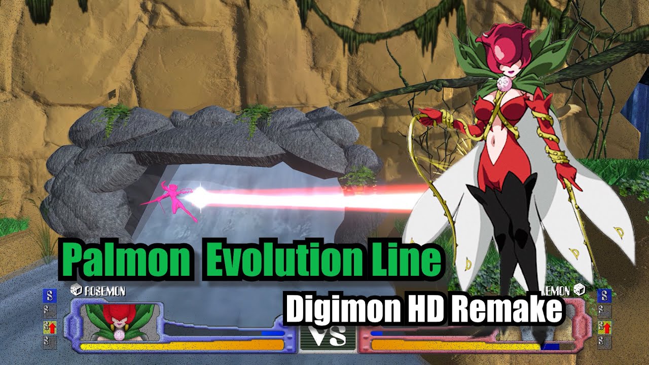 Palmon Evolution Line Digimon Rumble Arena HD Remake (4K Gameplay)