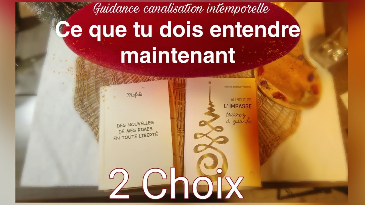 Ce que tu dois entendre là maintenant *2 Choix *Guidance canalisation intemporelle 
