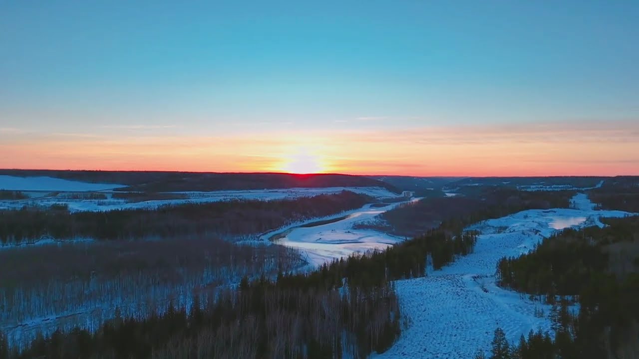 Alberta sunset at the river.#dronevideo #djidrone #lifeisbutadream