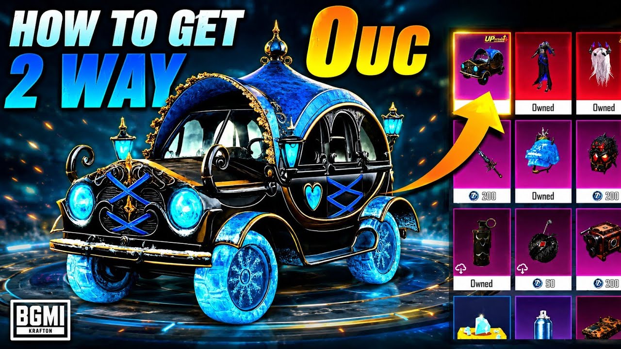 How To Get Glacier Car in 0 UC (2 Ways) | How To Get Glacier UAZ Car Skin in BGMI