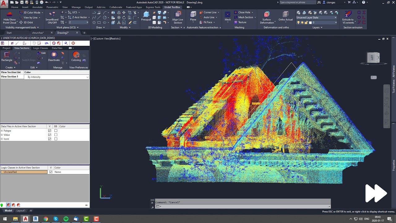 Undet для AutoCAD | Как смоделировать 3D-здание с помощью облака точек
