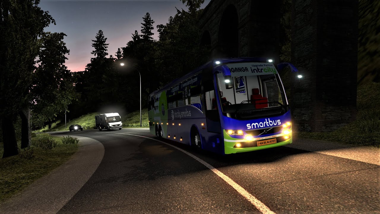 Volvo B9r Sleeper Dangerous Hill Driving | ETS2 | Evil Simulation