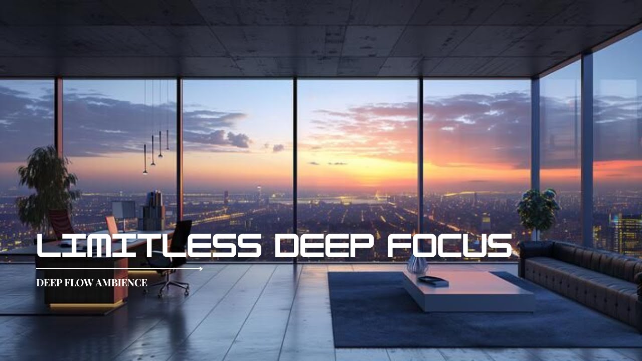 2hrs Focus Music For Intense Productivity | Powerful Skyline Office Ambience for Study & Work