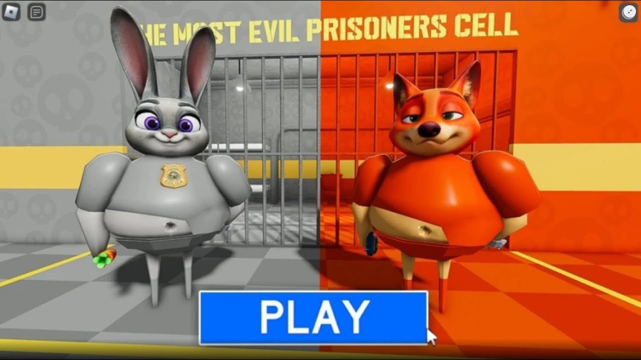 JUDY'S & NICK'S PRISON RUN! Obby roblox! Gameplay 4K #obbyroblox
