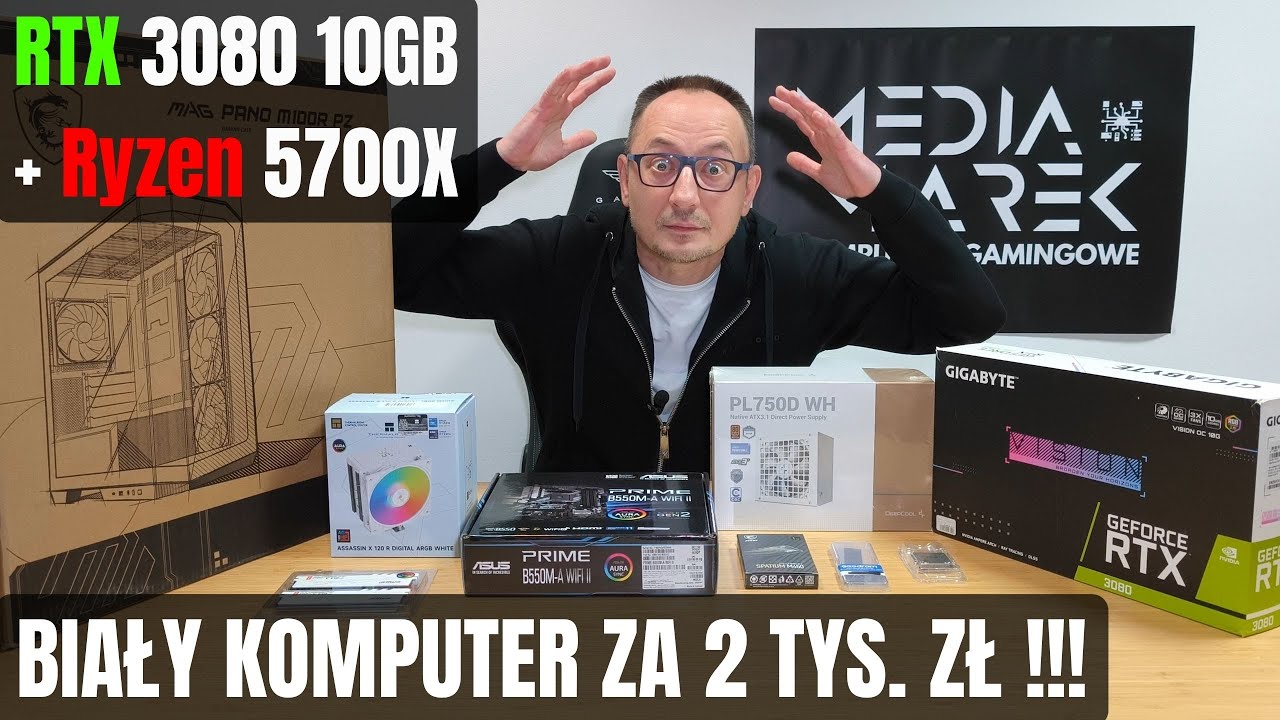 RTX 3080 + Ryzen 5700X - Biały komputer za 2 TYS. ZŁ!