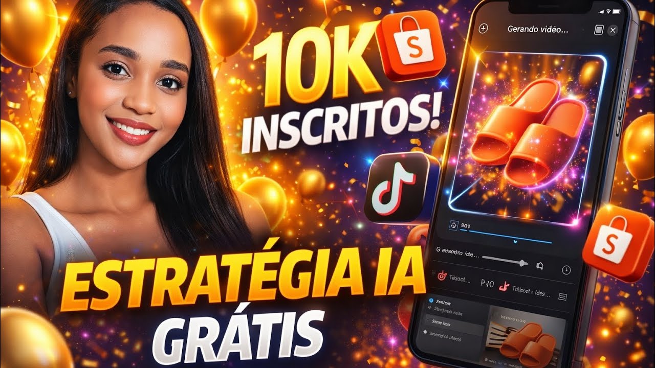 OBRIGADO PELOS 10.000! 🙏 Aprenda a Criar VÍDEOS VIRALIZADORES para Shopee com FOTOS e IA do TikTok
