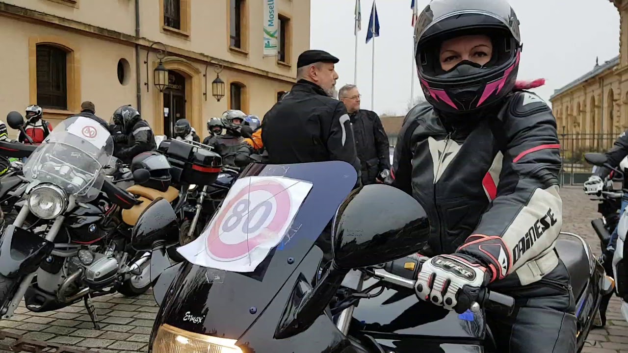 Metz Motards en colère contre la limitation de vitesse à 80 km/h