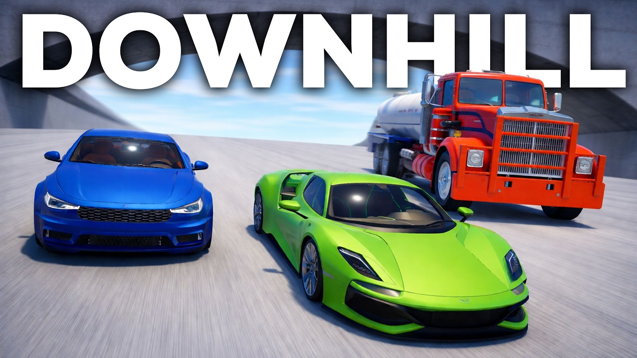 IMPOSSIBLE DOWNHILL CHALLENGE BEAMNG!