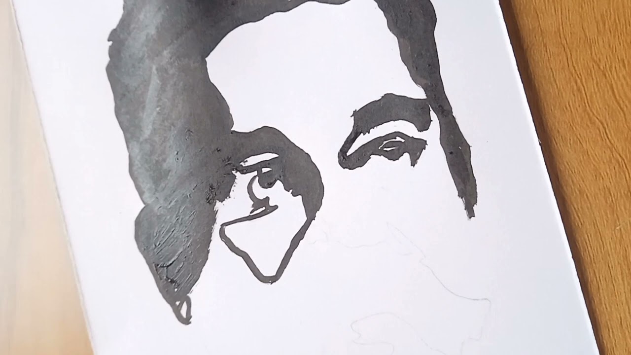 Black and white drawing || Kamal Hasan Drawing || Indian actor drawing || 