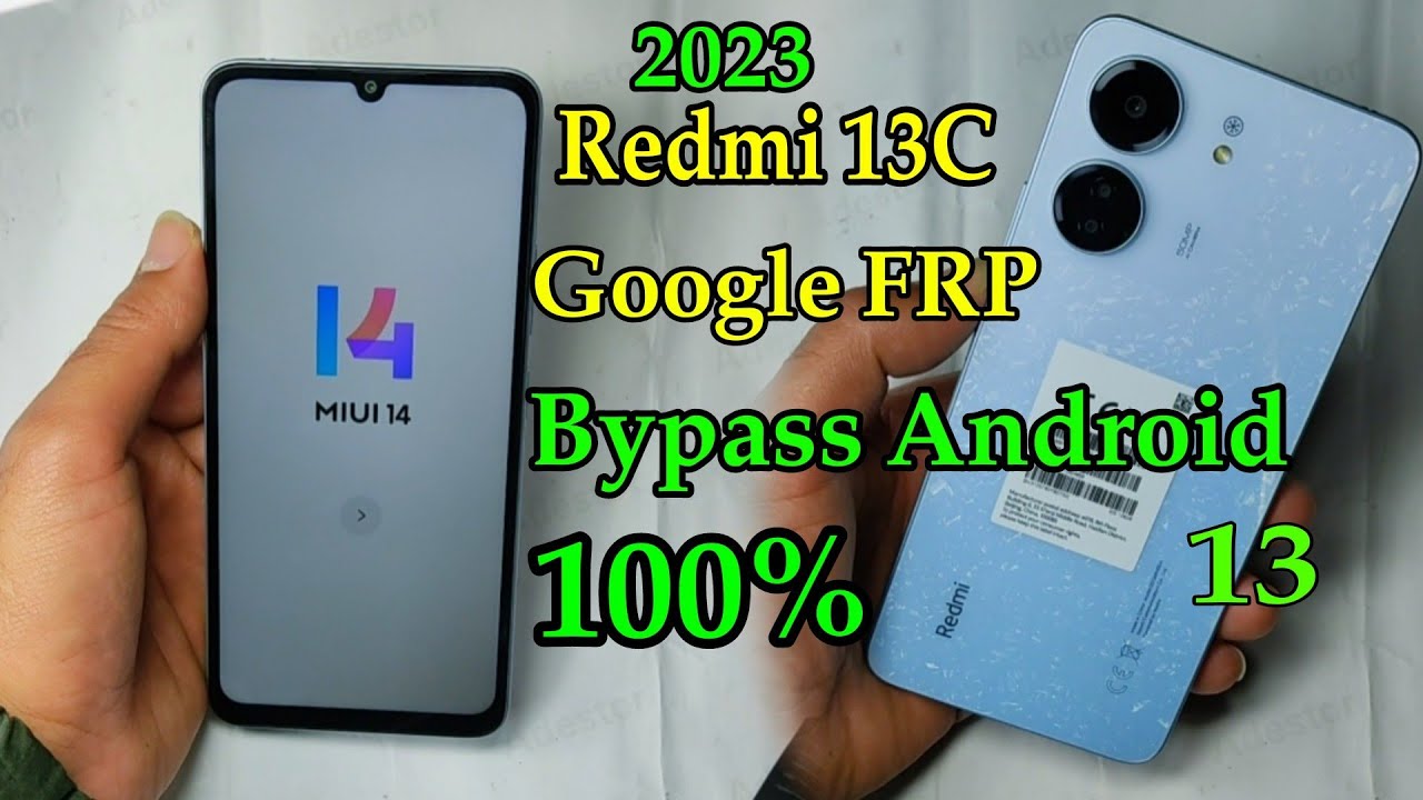 Redmi 13C Google FRP Bypass Android 13 Google Account 100%😍 no pc Miui 14