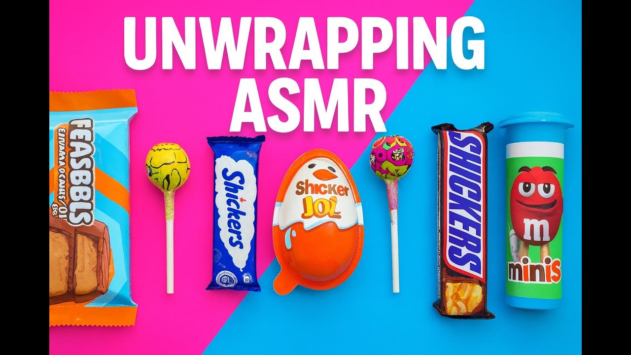 ASMR Candy Unwrapping Most Popular Candies, Lollipops, Chocolate Unwrapping Sounds, Satisfying video
