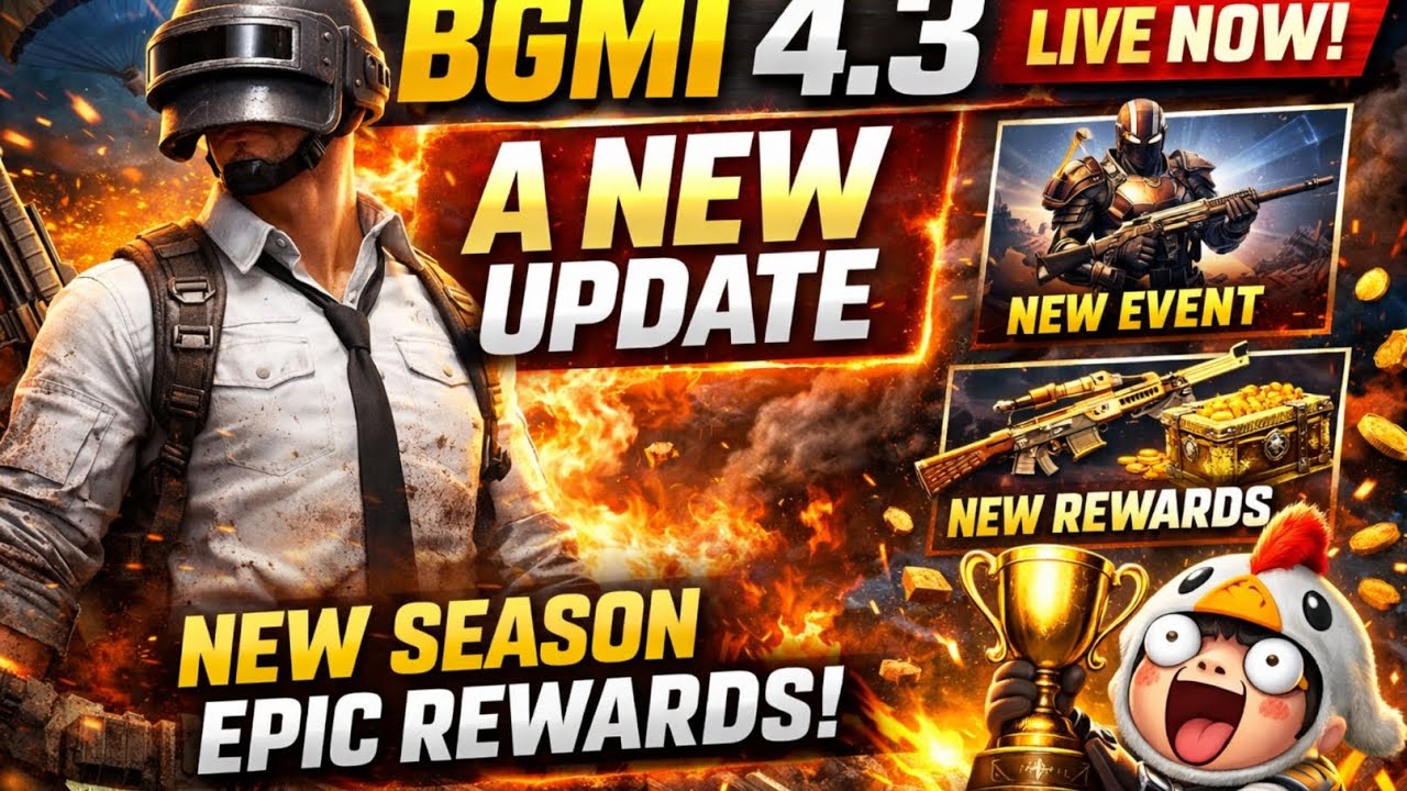 👉BGMI 4.3 Update
🔥 Abhi Update Karo! New Rewards + Event
#BGM1#BGMI43 #BGMIUpdate #Gaminglndia #Ch