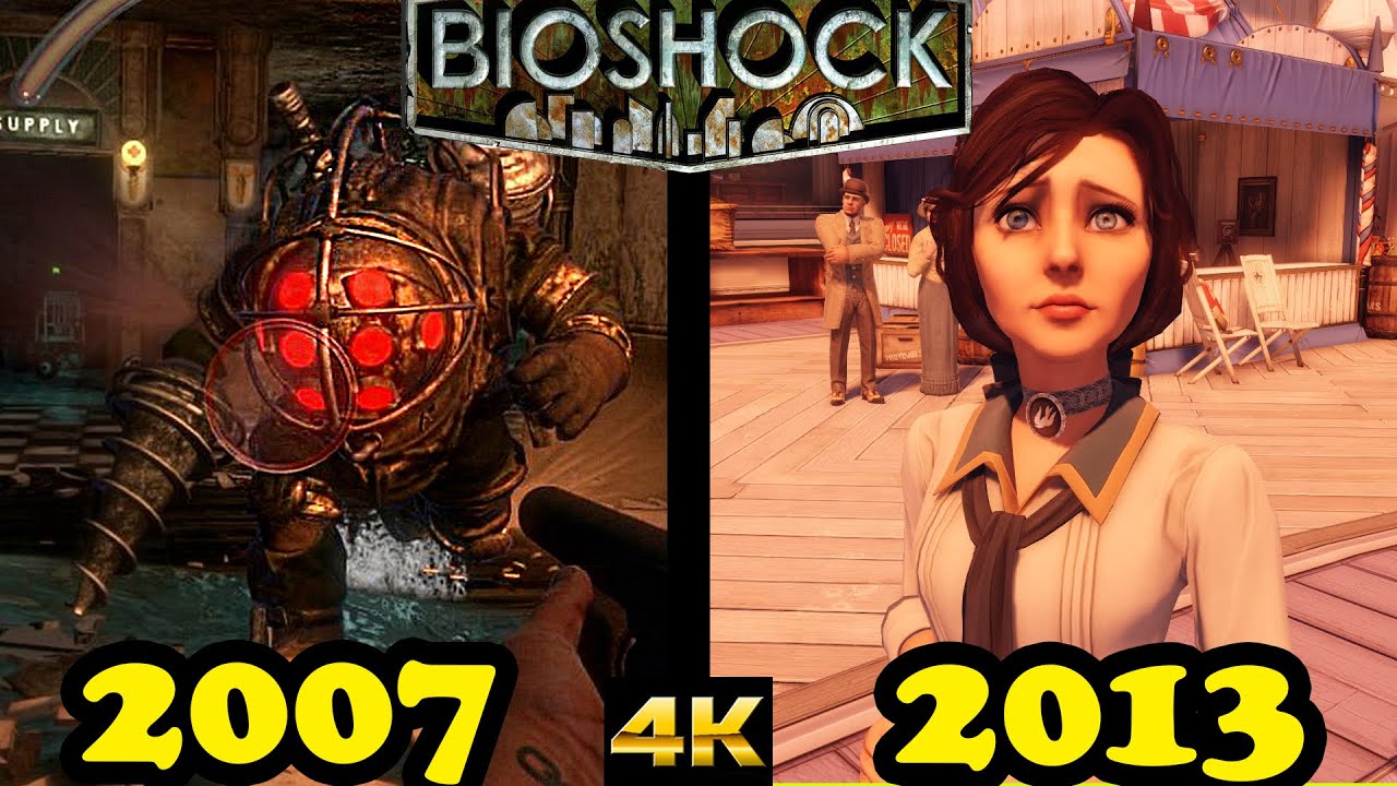 Evolution of BioShock games (2007-2013 + Remastered 2016)