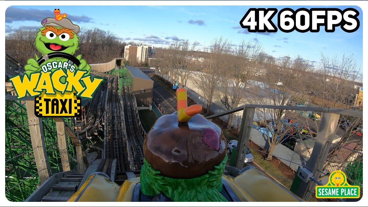 Oscars Wacky Taxi front seat on-ride 4K POV @60fps - Sesame Place, Langhorne PA