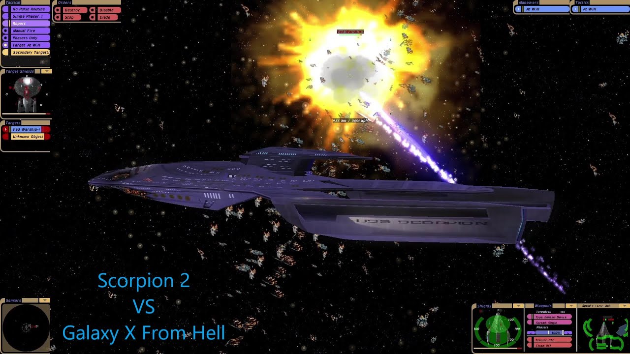Scorpion 2 Prototype VS Galaxy X From Hell | Intense Battles | Star Trek Ship Battles | Bridge Comma