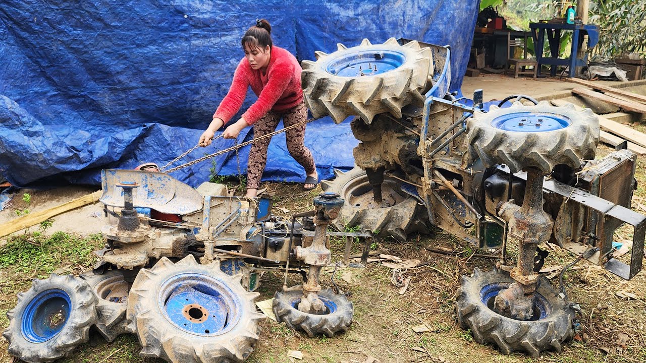Bought abandoned farm machinery from a farmer that had rusted after years of disuse