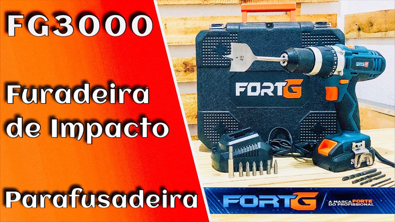 [ FORTG ] Furadeira Parafusadeira FG3000 com Impacto 20V - Mandril de Ferro &bull; Teste Completo ✅