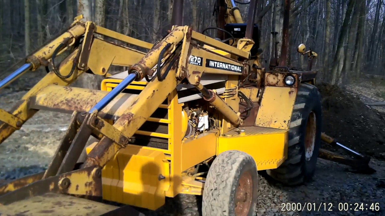 International 270a Backhoe part 7 Its almost useable!  Little extendahoe info