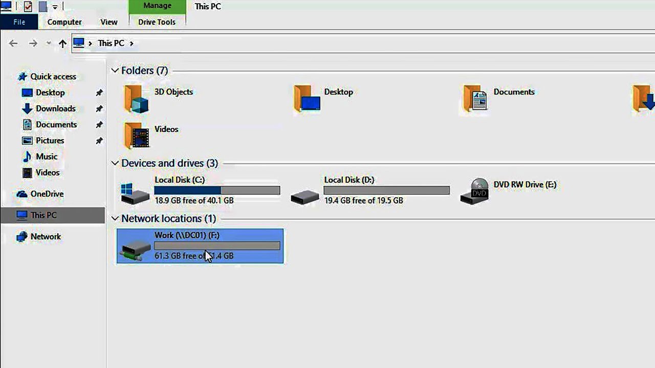 How To Create Map Network Drive Using Active Directory Users And Computer Windows Server 2019