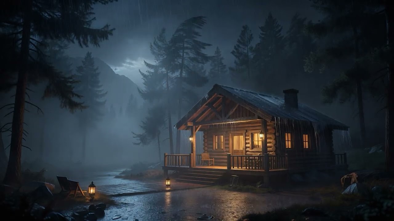 Rainstorm ambience at Midnight | Nature Sounds for Sleep