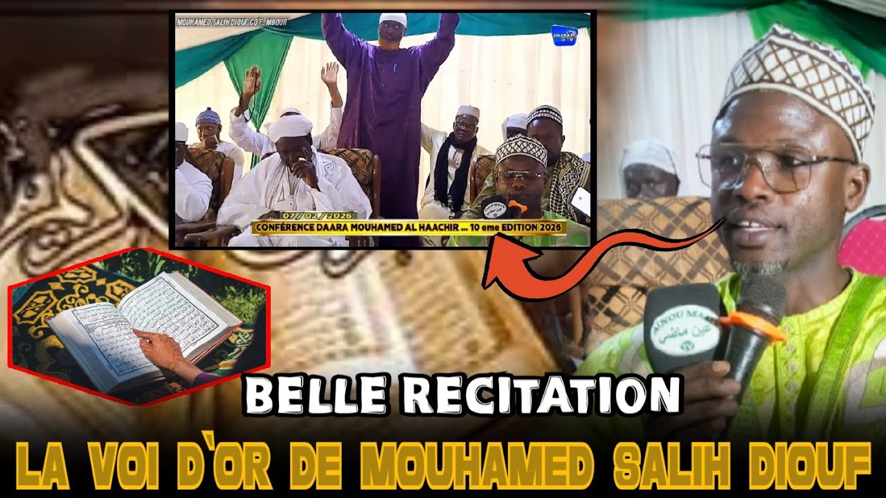 Conf mbour | Belle récitation coraniques | LA VOI F'OR D'OUZTASE MOUHAMED SALIH DIOUF 