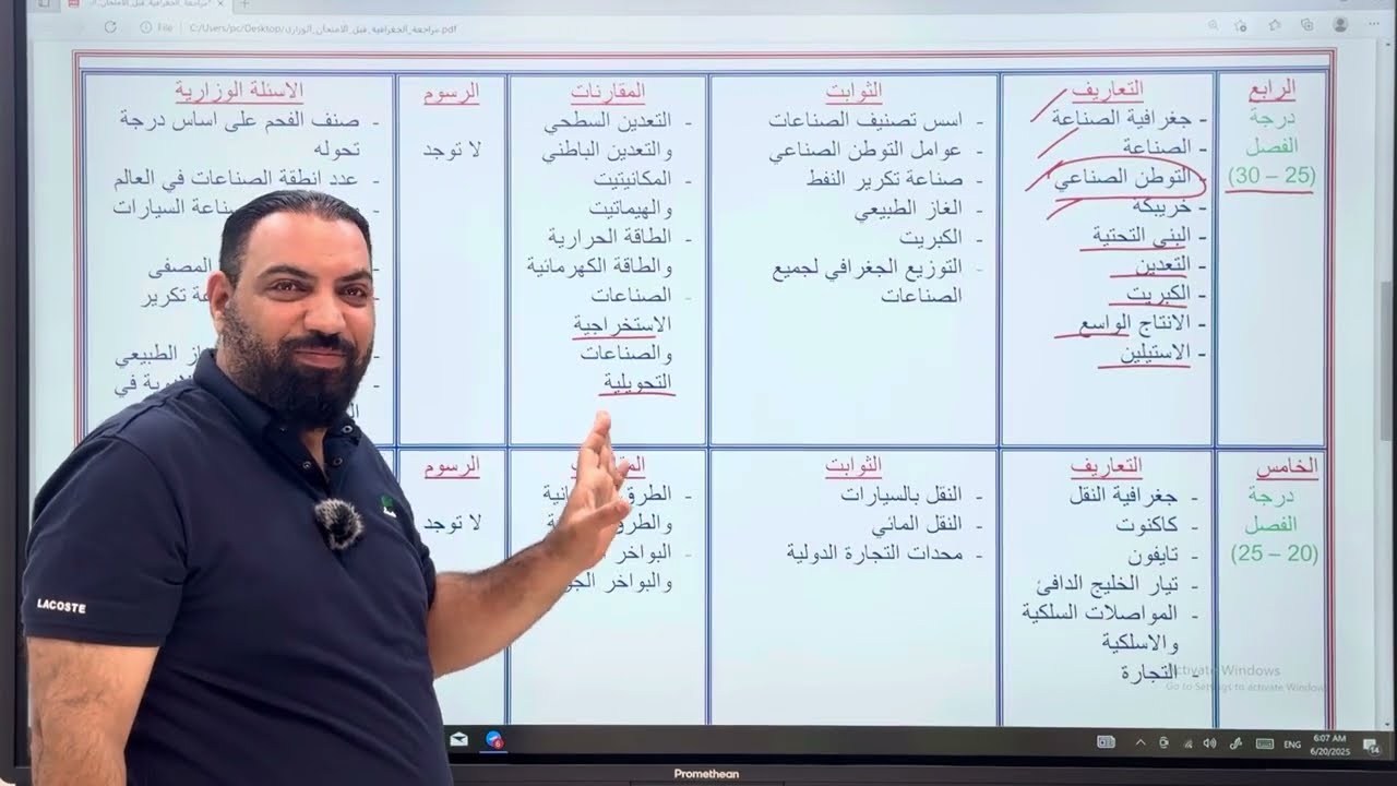 كيفية دراسة الجغرافية قبل يوم الامتحان الوزاري