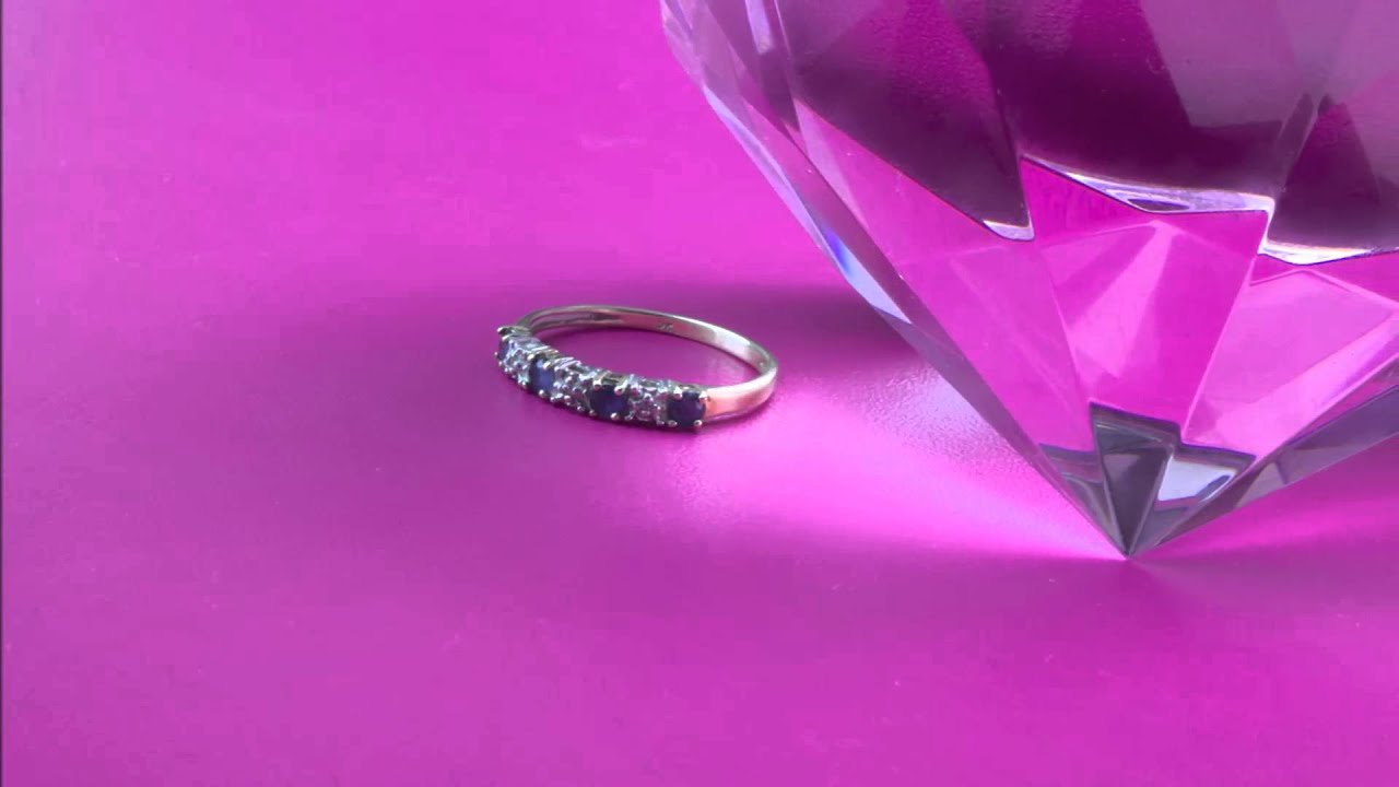 Vintage 9ct Solid Gold Half Eternity Ring Emerald & Diamond | Size (J)