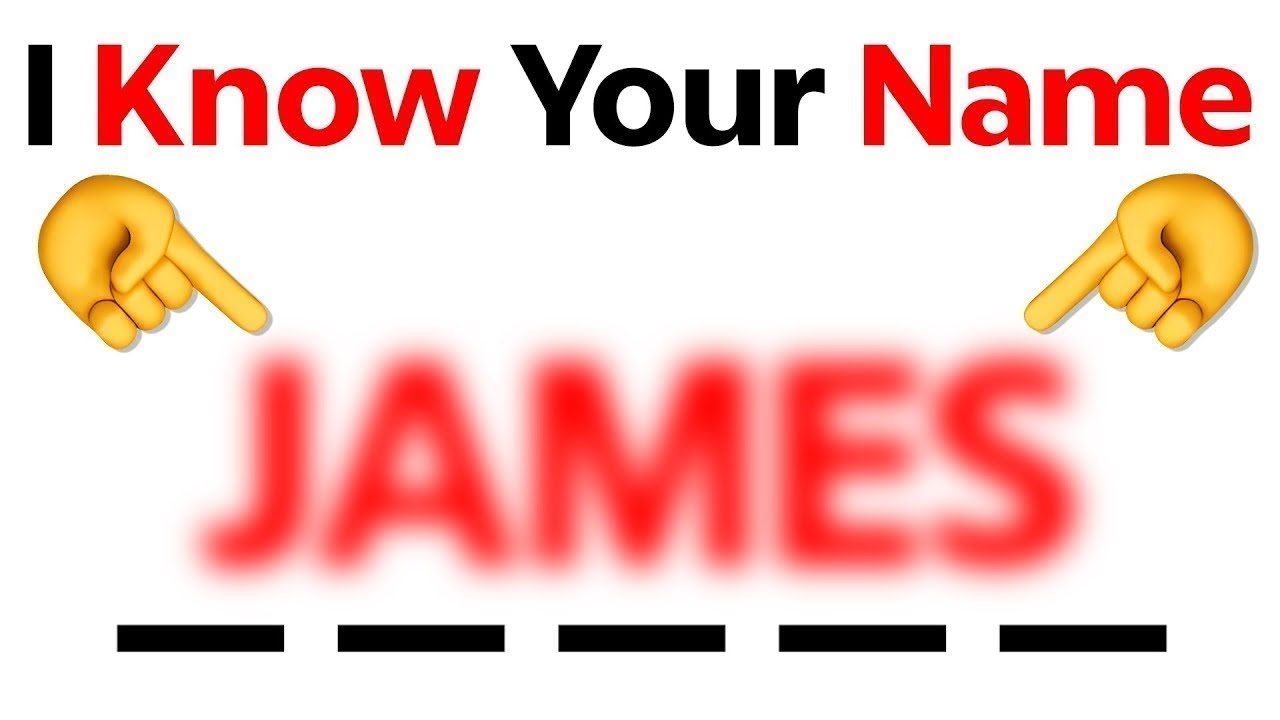THIS VIDEO WILL GUESS YOUR NAME