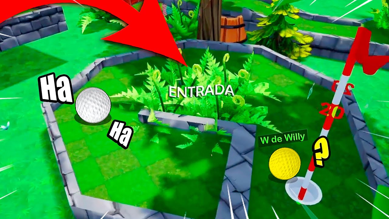 GOLF IT! WILLY NO ENCUENTRA LA META SECRETA Y SE VA A TODOS LOS GOLPES JAJA!