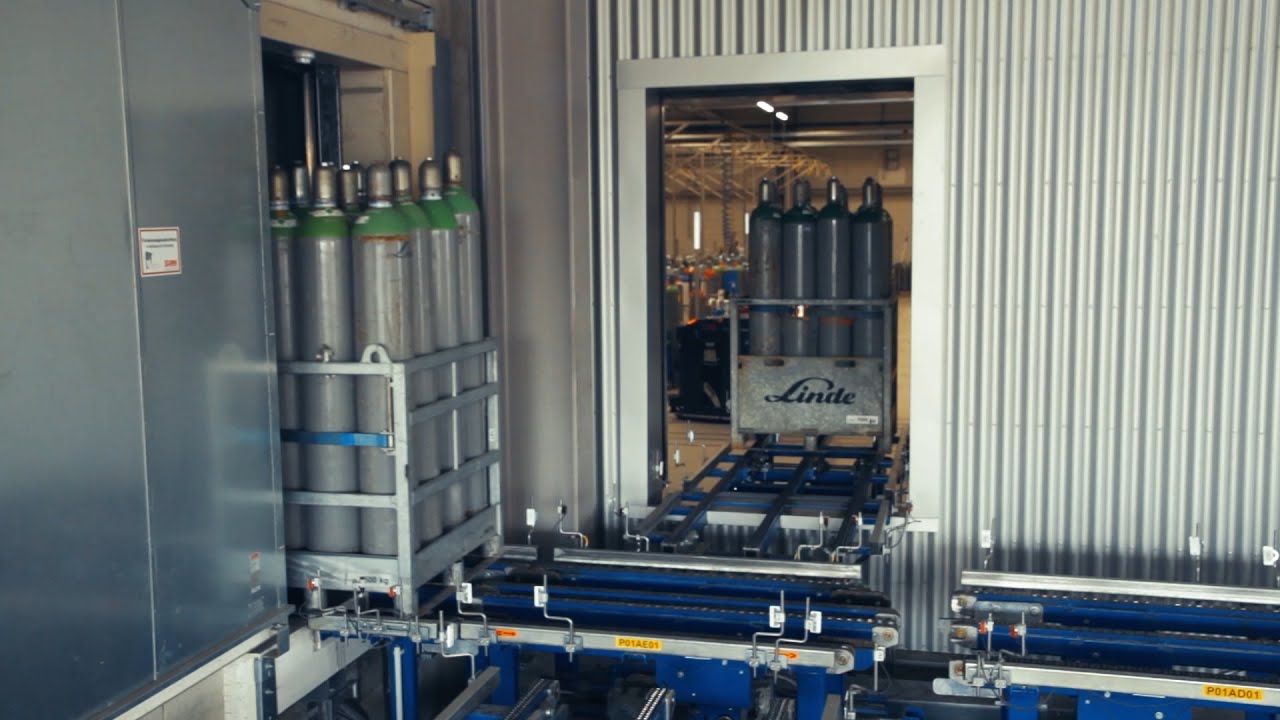 Linde - Gas-Füllwerk in Marl - Intralogistikanlage von Unitechnik