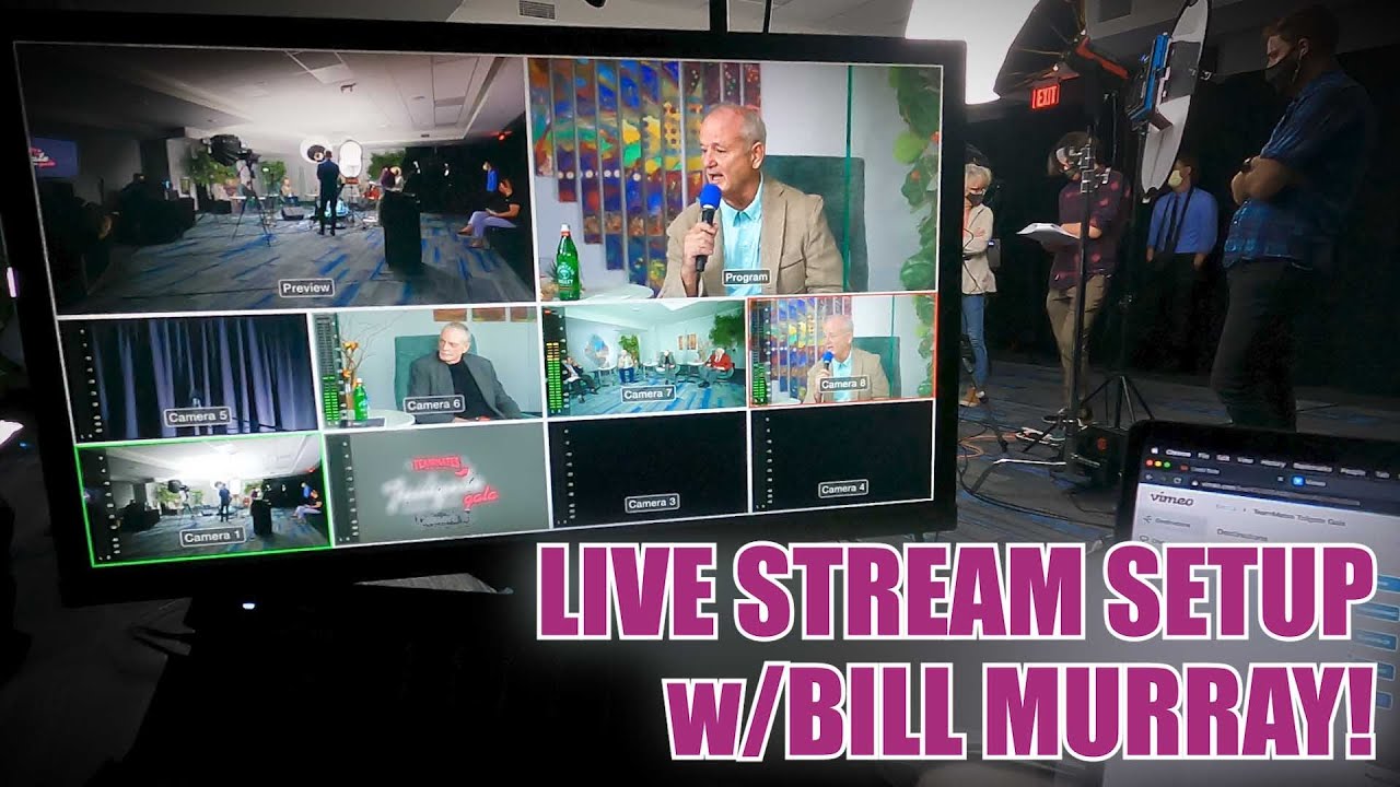 Multi Camera Live Stream Setup with Bill Murray and Warren Buffett!