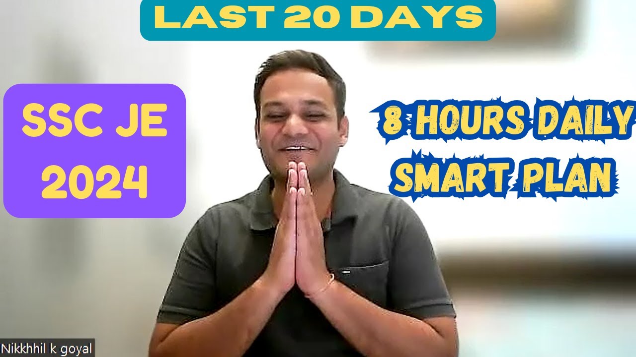 SSC JE 2024 | 10 hours Smart study plan #sscje #shreshthclasses #strategy #civilengineering