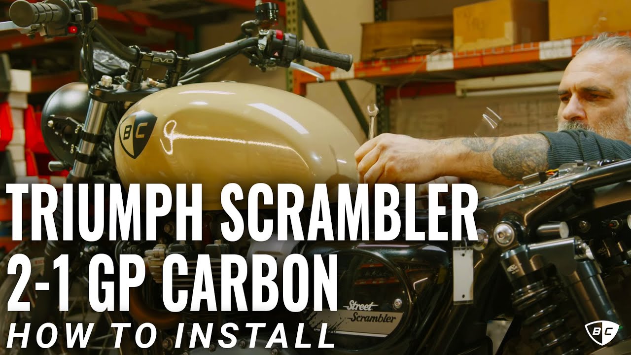 How to Install 2-1 GP Carbon Exhasut for Triumph Street Scrambler | British Customs