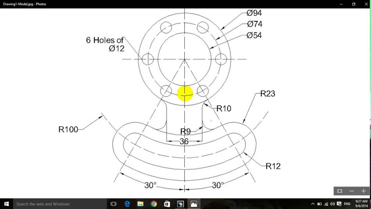 Catia V5 Sketcher Drawing 1