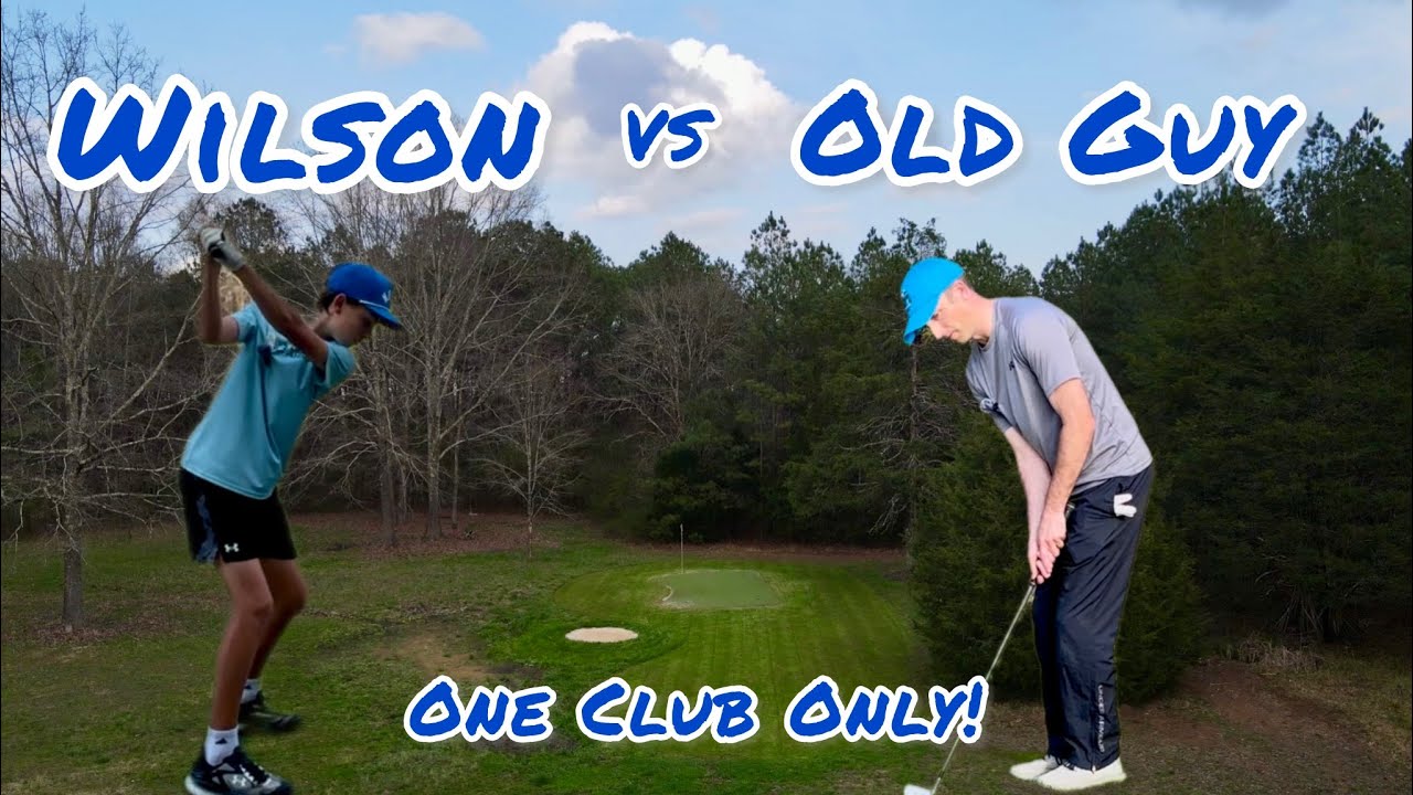 One Club Golf Challenge ⛳ Old Guy vs Wilson Backyard Match Play